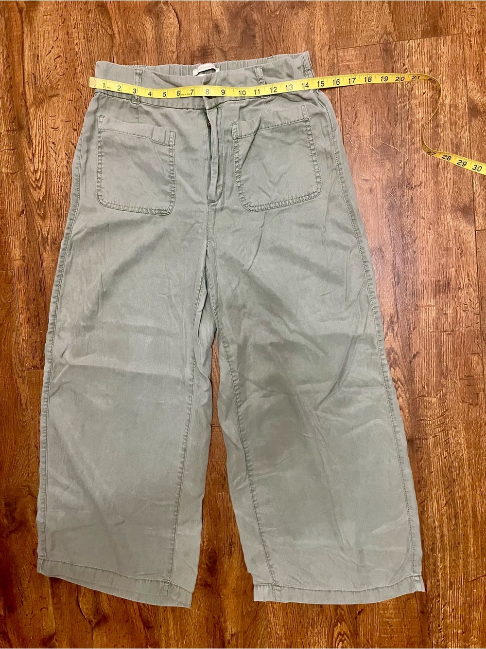 Cynthia Rowley Sage Green Wide-Leg Trousers